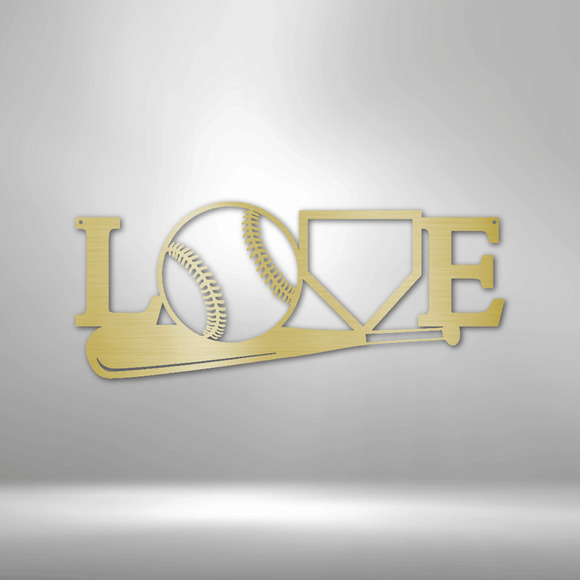 For The Love Of The Game Steel Sign Laser Cut Powder Coated Home & Office Metal